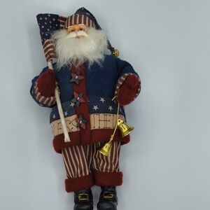 Festive Americana Santa Claus Figurine